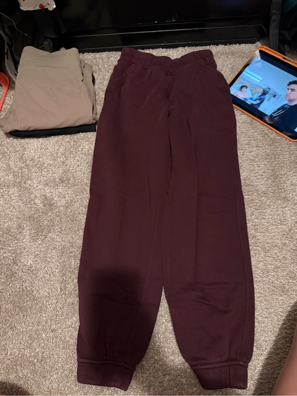 Women’s Lululemon Jogger Pants in Deep Burgundy - Classic Comfort